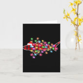 Plaid Buffalo Shark Christmas Pajamas Xmas Lights  Kaart (Gele Bloem)