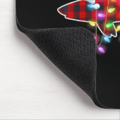 Plaid Buffalo Shark Christmas Pajamas Xmas Lights Muismat (Hoek)