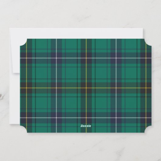 Plaid Business Logo Kerst Medewerkers Feestdagenkaart (Achterkant)