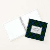 Plaid Campbell Military Tartan Bruiloft Gastenboek Notitieboek (Binnen)