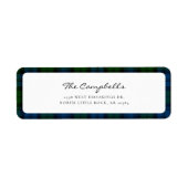 Plaid Campbell Military Tartan Retouradres Etiket (Voorkant)