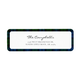 Plaid Campbell Military Tartan Retouradres Etiket