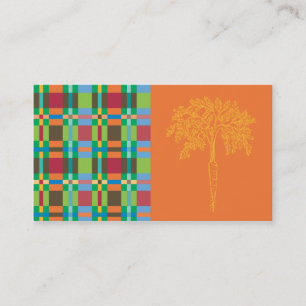 Plaid Carrots Bizcard Visitekaartje