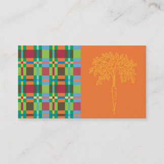 Plaid Carrots Bizcard Visitekaartje