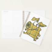 Plaid Cartoon Pig Funny Tartan Farm Animal Planner (Display)
