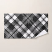 Plaid Check Tartan Zwart Wit Boerderij Modern Bad Handdoek (Handdoek)