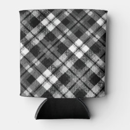 Plaid Check Tartan Zwart Wit Boerderij Modern Blikjeskoeler