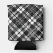 Plaid Check Tartan Zwart Wit Boerderij Modern Blikjeskoeler (Achterkant)