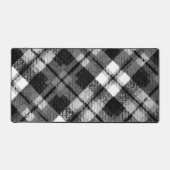 Plaid Check Tartan Zwart Wit Boerderij Modern Bureaumat (Voorkant)