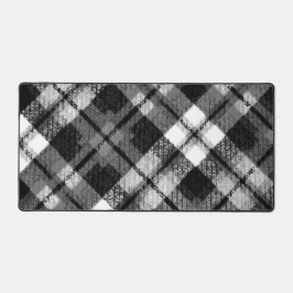 Plaid Check Tartan Zwart Wit Boerderij Modern Bureaumat