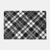 Plaid Check Tartan Zwart Wit Boerderij Modern Deurmat (Voorkant)