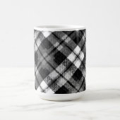 Plaid Check Tartan Zwart Wit Boerderij Modern Koffiemok (Center)