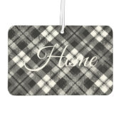 Plaid Check Tartan Zwart Wit Boerderij Modern Luchtverfrisser (Achterkant)