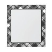 Plaid Check Tartan Zwart Wit Boerderij Modern Notitieblok (Voorkant)