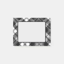 Plaid Check Tartan Zwart Wit Boerderij Modern Post-it® Notes