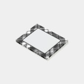 Plaid Check Tartan Zwart Wit Boerderij Modern Post-it® Notes (Schuin)