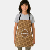 Plaid Chocolade Cream Minimal Patroon Schort (Insitu)