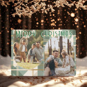 Plaid Christmas Card Arch Design Elegant Holiday Feestdagenkaart