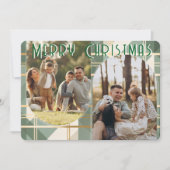 Plaid Christmas Card Arch Design Elegant Holiday Feestdagenkaart (Voorkant)