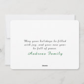 Plaid Christmas Card Arch Design Elegant Holiday Feestdagenkaart (Achterkant)