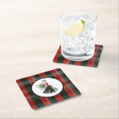 Plaid Christmas Coaster  Kartonnen Onderzetters (Insitu)