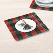 Plaid Christmas Coaster  Kartonnen Onderzetters (Schuin)