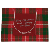 Plaid Christmas Feestdagen Rustic MacKinnon Tartan Groot Cadeauzakje (Voorkant)