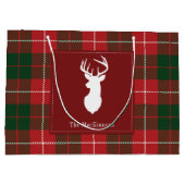 Plaid Christmas Feestdagen Rustic MacKinnon Tartan Groot Cadeauzakje (Achterkant)