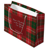 Plaid Christmas Feestdagen Rustic MacKinnon Tartan Groot Cadeauzakje (Voorkant Gekanteld)