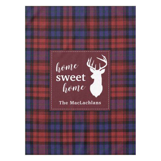 Plaid Christmas MacLachlan Gepersonaliseerde Tarta Tafelkleed (Voorkant)