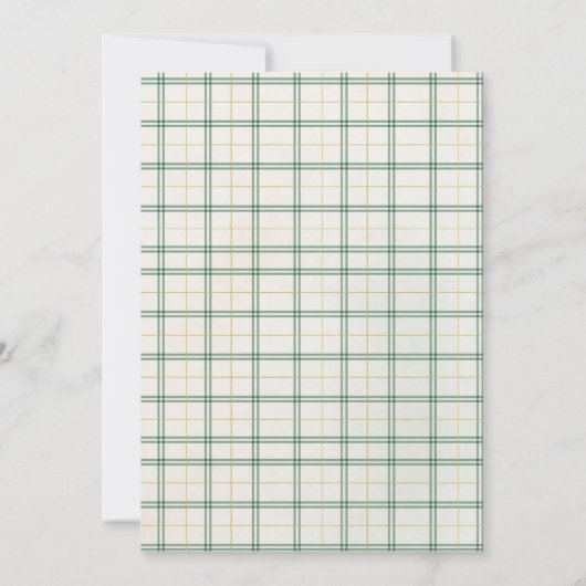 Plaid Christmas Party Invitation Kaart (Achterkant)