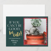 Plaid Christmas Pet Foto Feestdagenkaart (Voorkant / Achterkant)