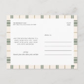 Plaid Christmas Postcard with Photo Feestdagenkaart (Achterkant)