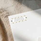 Plaid Christmas Return Address Label