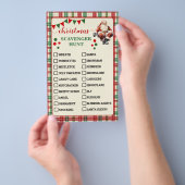 Plaid Christmas Scavenger Hunt Game Kaart (Hand)
