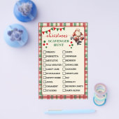 Plaid Christmas Scavenger Hunt Game Kaart (Enkel)