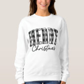 Plaid Christmas Sweatshirt | Dames grijs (Voorkant)
