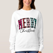 Plaid Christmas Sweatshirt | Dames Multi Color