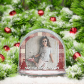 Plaid Christmas Two Photos Sneeuwbol (Kerstmis)