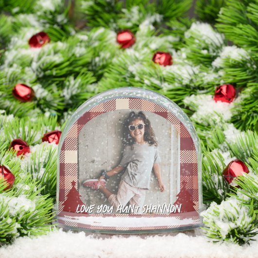 Plaid Christmas Two Photos Sneeuwbol (Kerstmis)