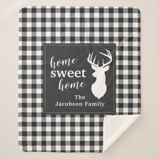 Plaid Christmas Vakantiehuis Sweet Sherpa Deken (Voorkant)