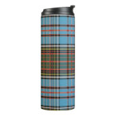 Plaid Clan Anderson Lichtblauw Check Tartan Thermosbeker (Gedraaid links)