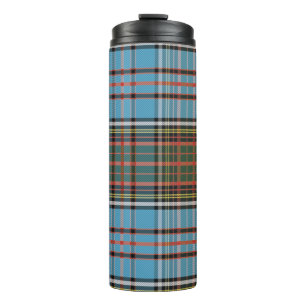Plaid Clan Anderson Lichtblauwe Geruite Tartan Thermosbeker