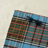 Plaid Clan Anderson Tartan Lichtblauw Bruin Check Strandlaken (In situ)