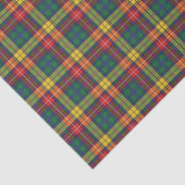 Plaid Clan Buchanan Geel Rood Groen Check Tartan Tissuepapier (Detail)