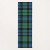 Plaid Clan Campbell Blauw Groen Zwart Check Tartan Yogamat (Voorkant)