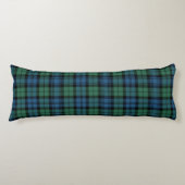 Plaid Clan Campbell Groen Blauw Check Tartan Lichaamskussen (Voorkant)