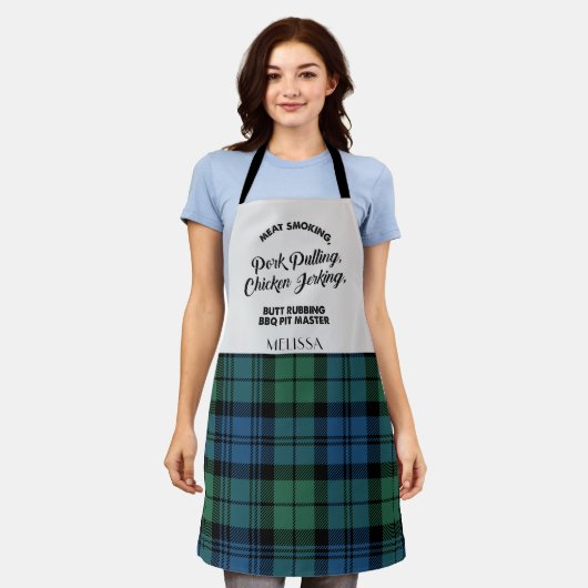 Plaid Clan Campbell Groen Blauw Check Tartan Schort (Gedragen)