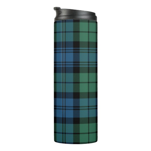 Plaid Clan Campbell Groen Blauw Check Tartan Thermosbeker (Geroteerd rechts)