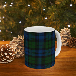 Plaid Clan Campbell Militaire Tartan Zwart Groen Koffiemok